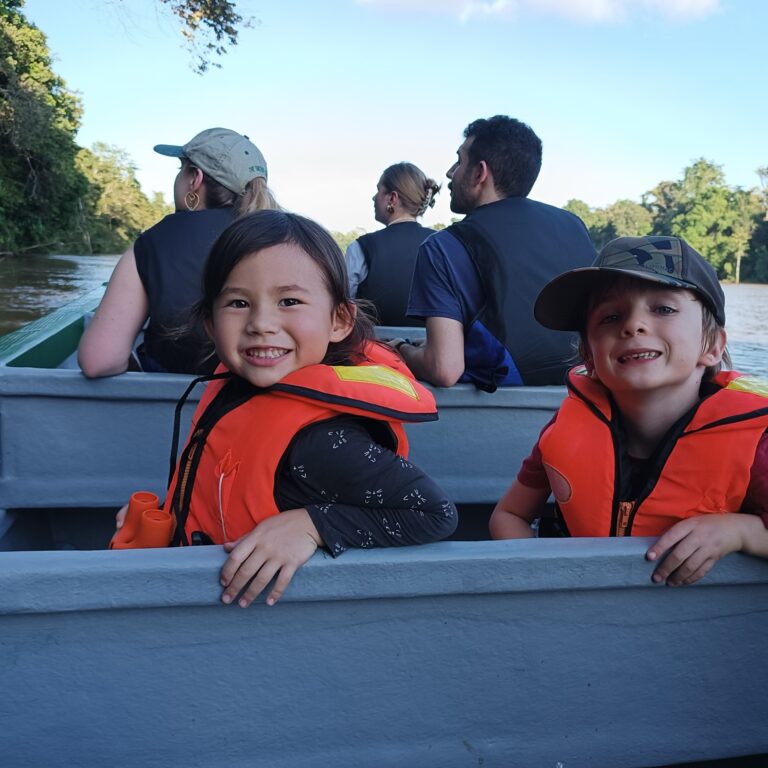 The Kinabatangan river with kids