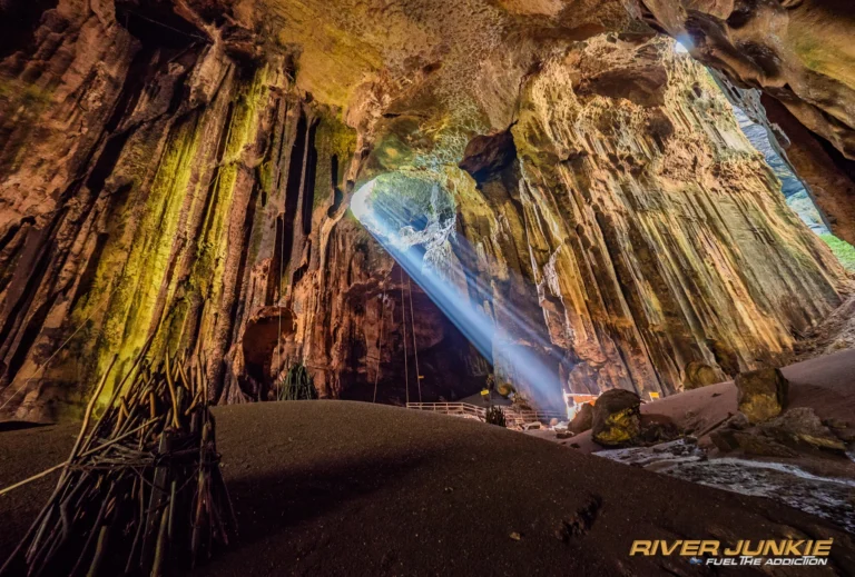 Shaft of light inside Gomantong Caves